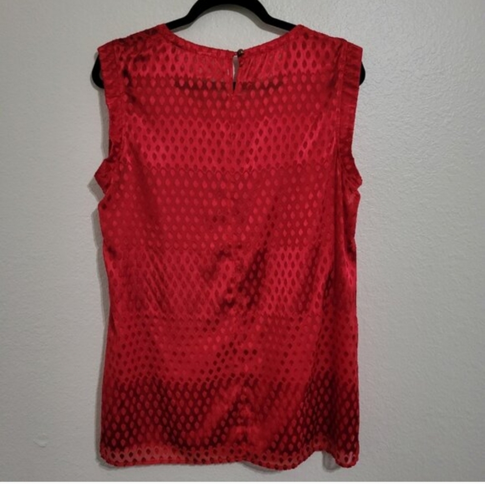 CAbi Vibrant Red Sleeveless Blouse - Picture 4 of 10